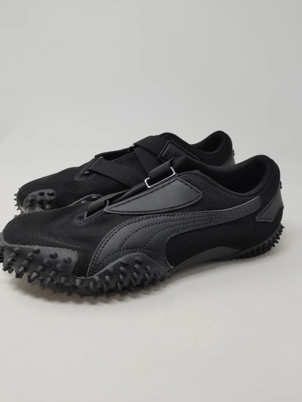 Puma Mostro OG Black Silver Mesh Touch Strap Sneakers Size 8.5 Women